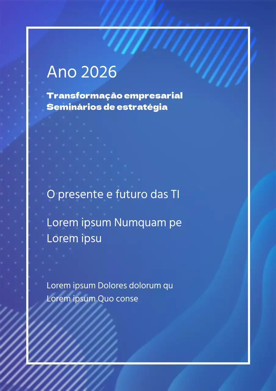 Promover um encontro simples com azul e formas