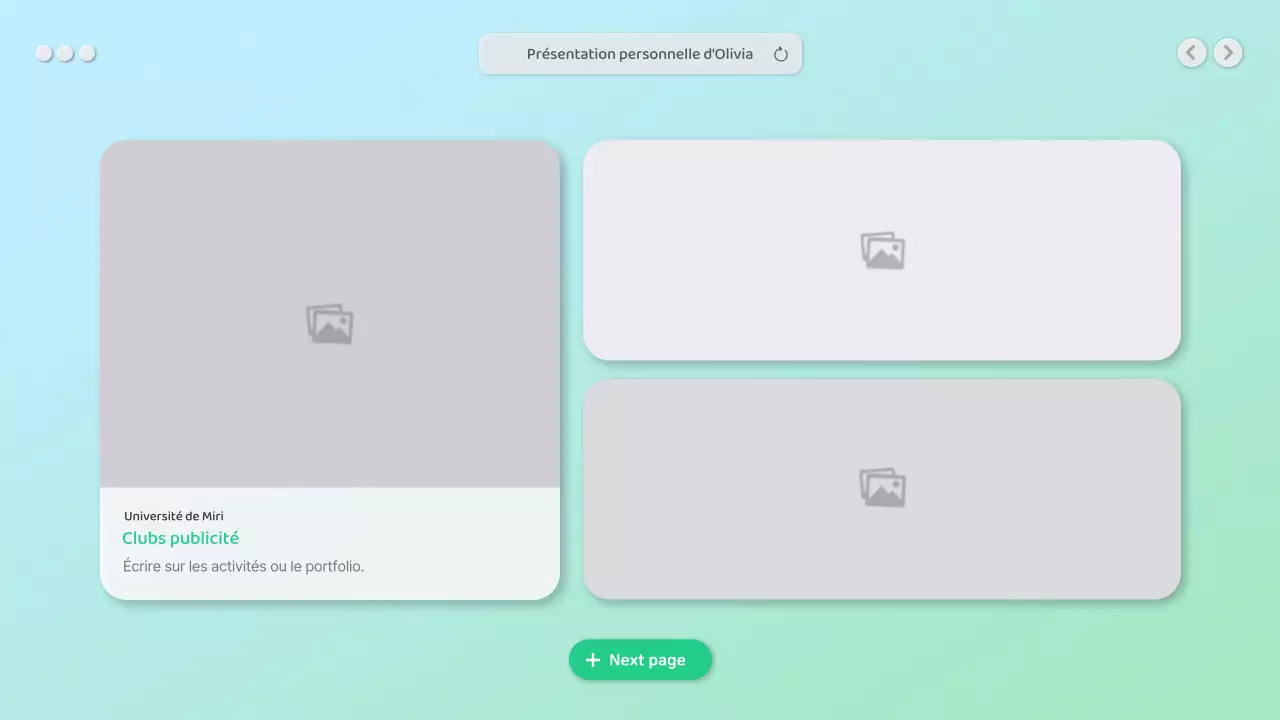 Une bio propre avec un concept d'interface graphique vert