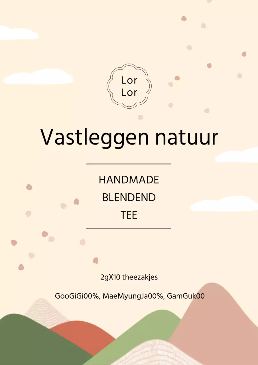 Pastel Kalmerende Gezonde Thee Stickers