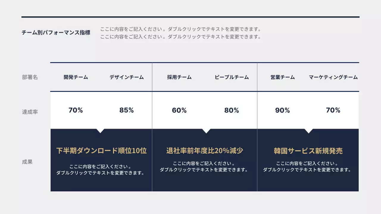 ネイビー モダン ビジネス 資料 プレゼンテーション