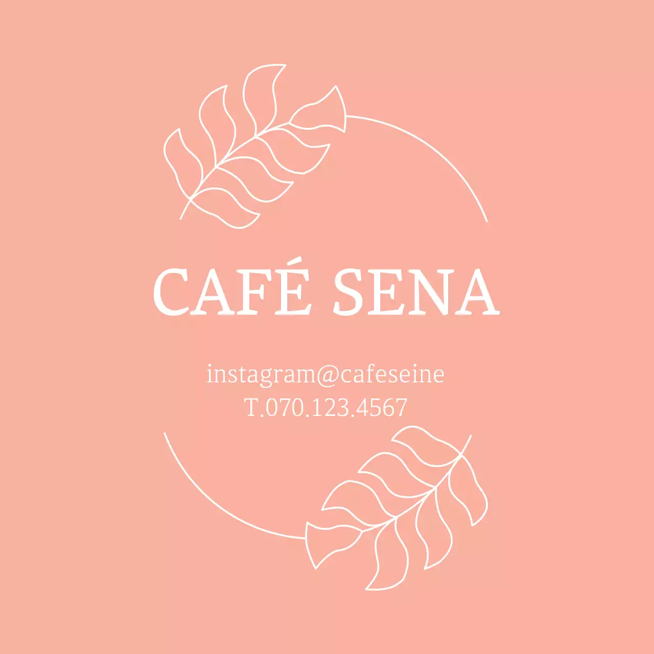 Cafetería Rosa Ilustración Simple