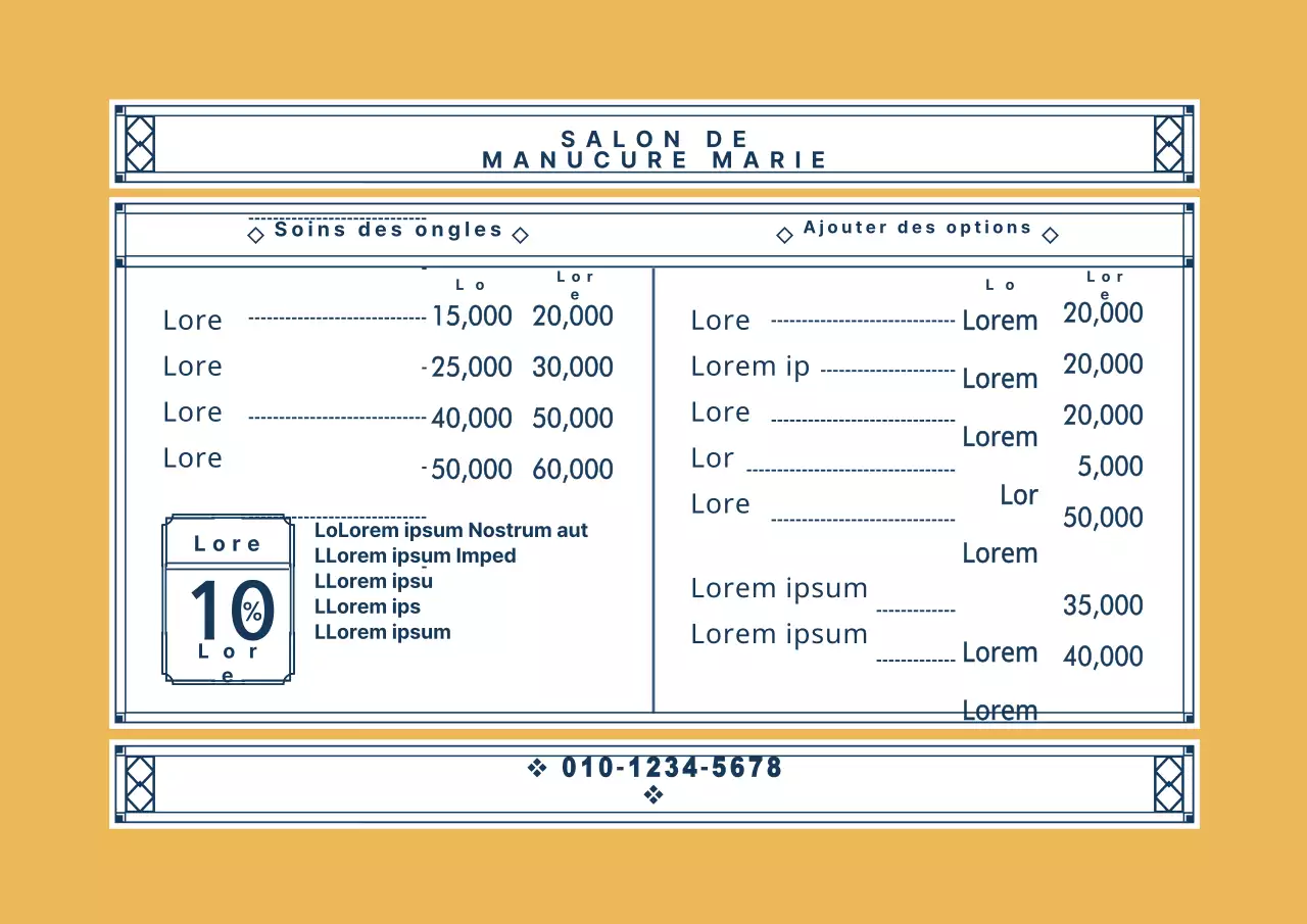 Tableau de menu de l'ongle_Garoposter01