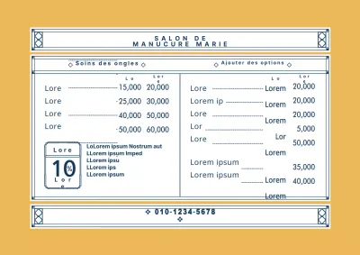 Tableau de menu de l'ongle_Garoposter01