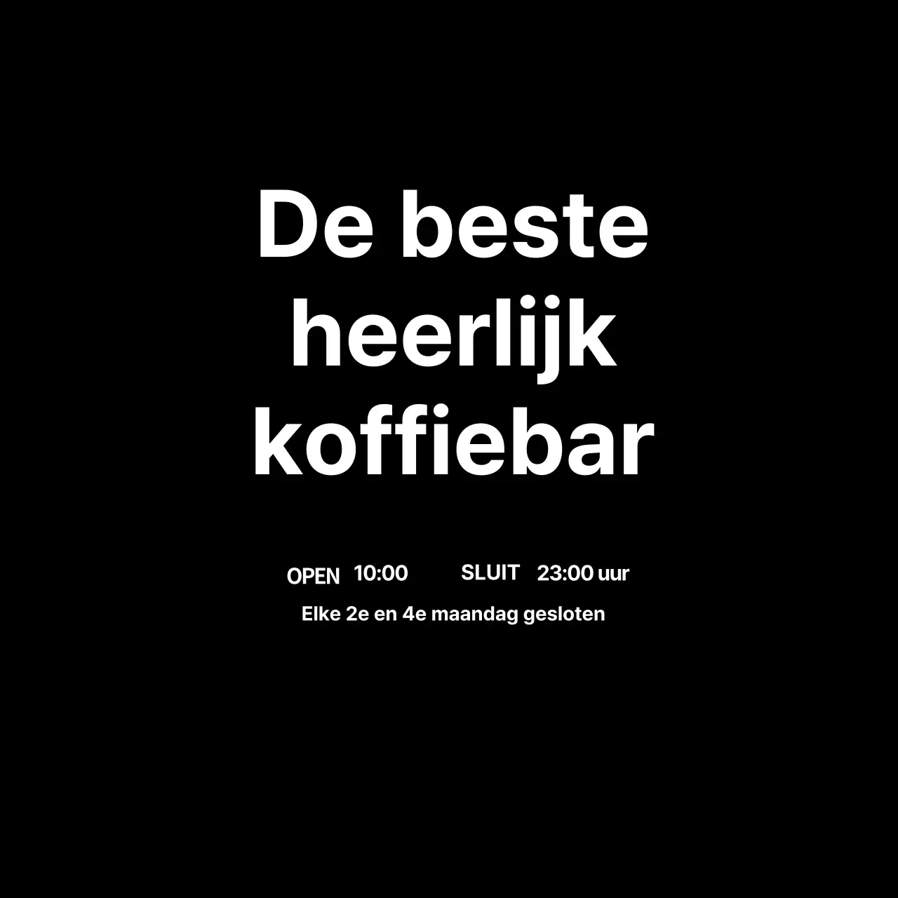 De beste coffeeshops