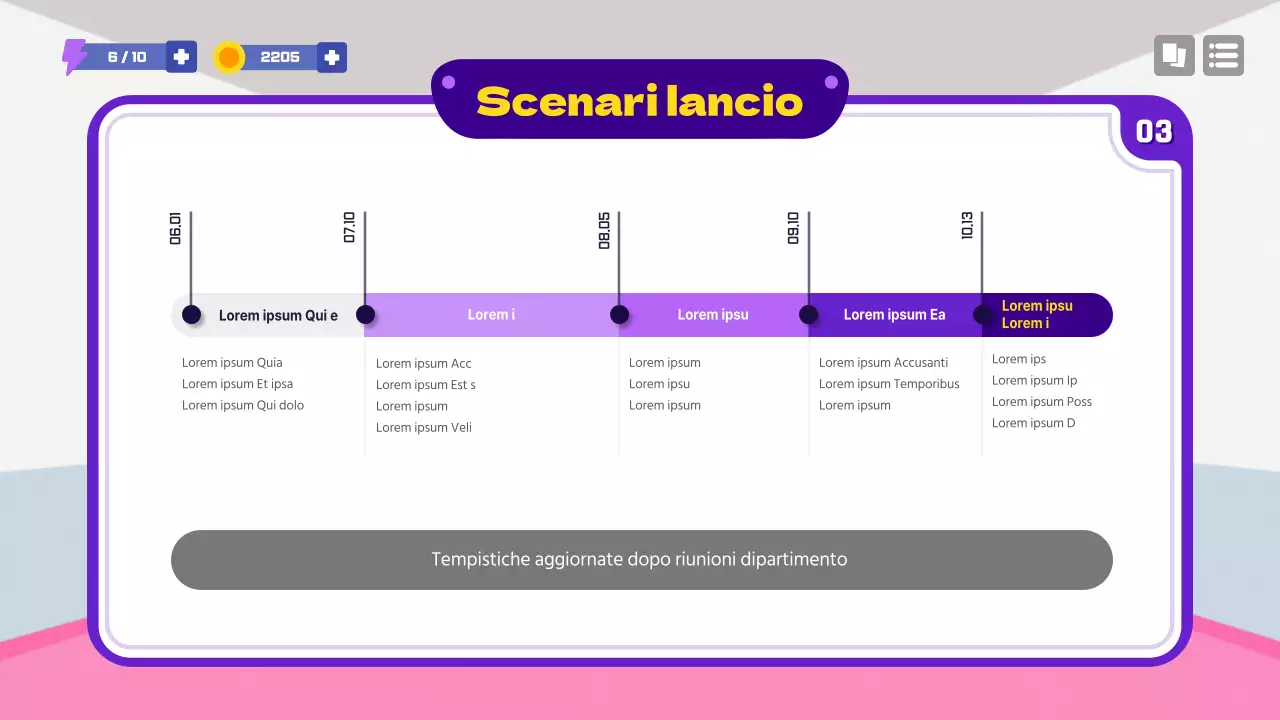 Proposta di gioco scolastico in viola