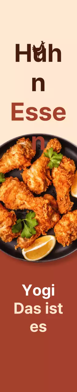 Huhn Promotion Medium auf braun, Elfenbein Hintergrund