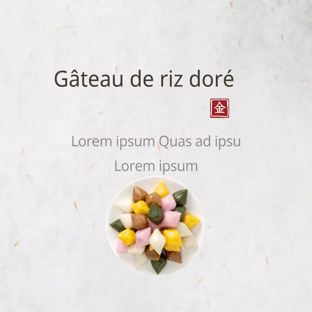 Gâteau de riz doré