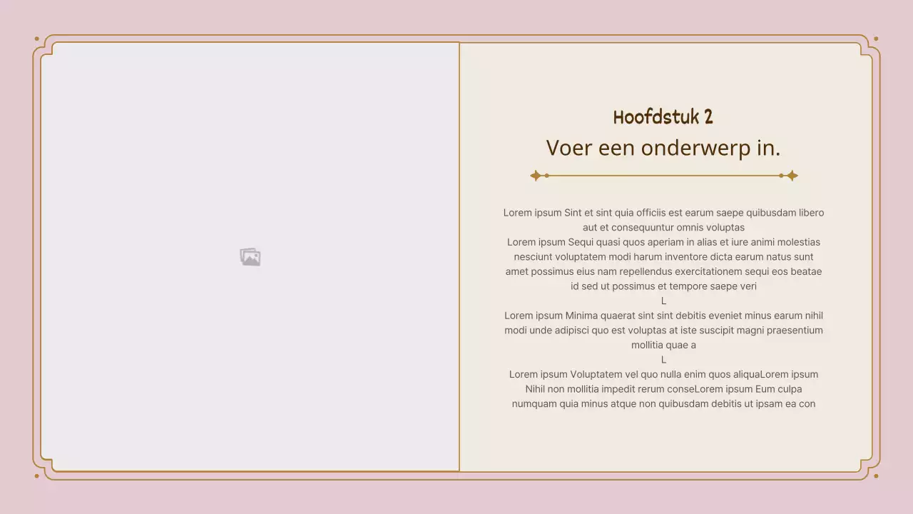 Vintage frame presentatieset in roze en goud