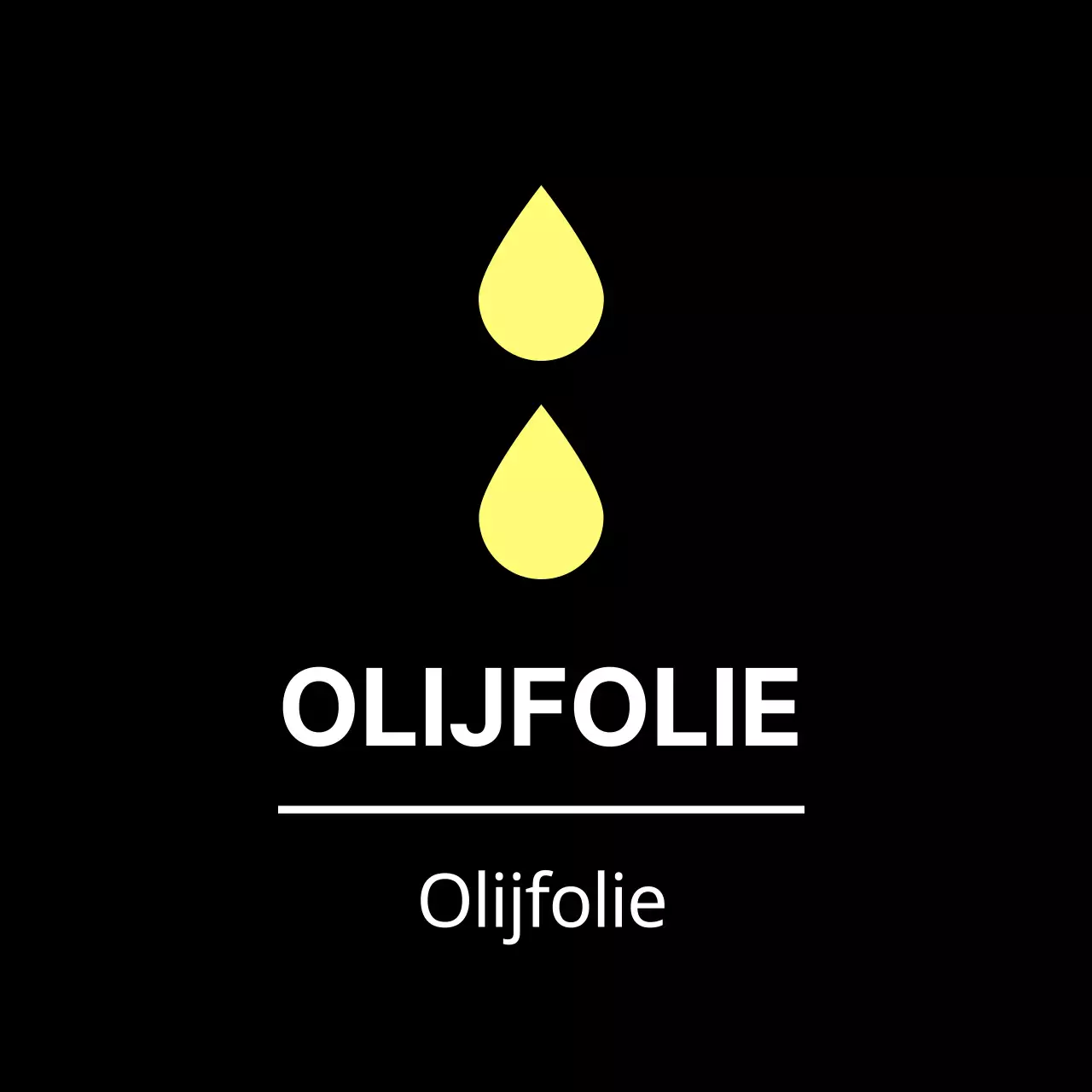 Zwarte eenvoudige olijfoliesticker voor etiketten van bijgerechten