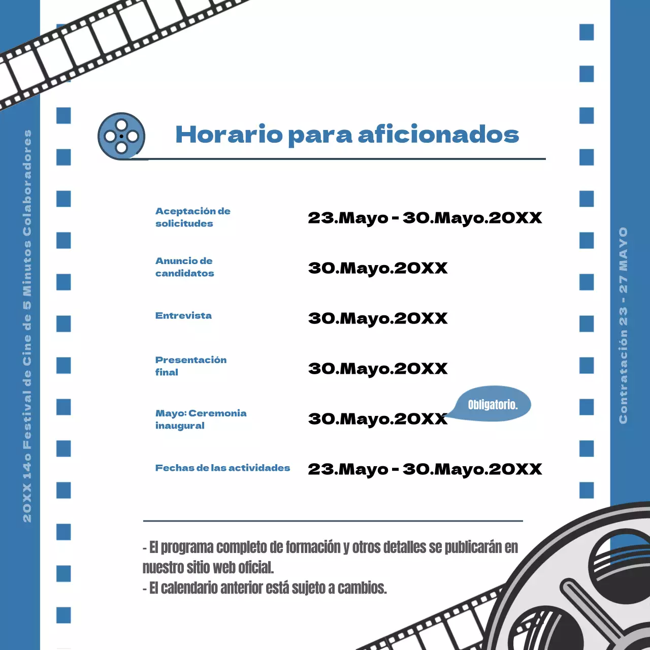Convocatoria de apoyos para el festival de cine Blue Film Concept