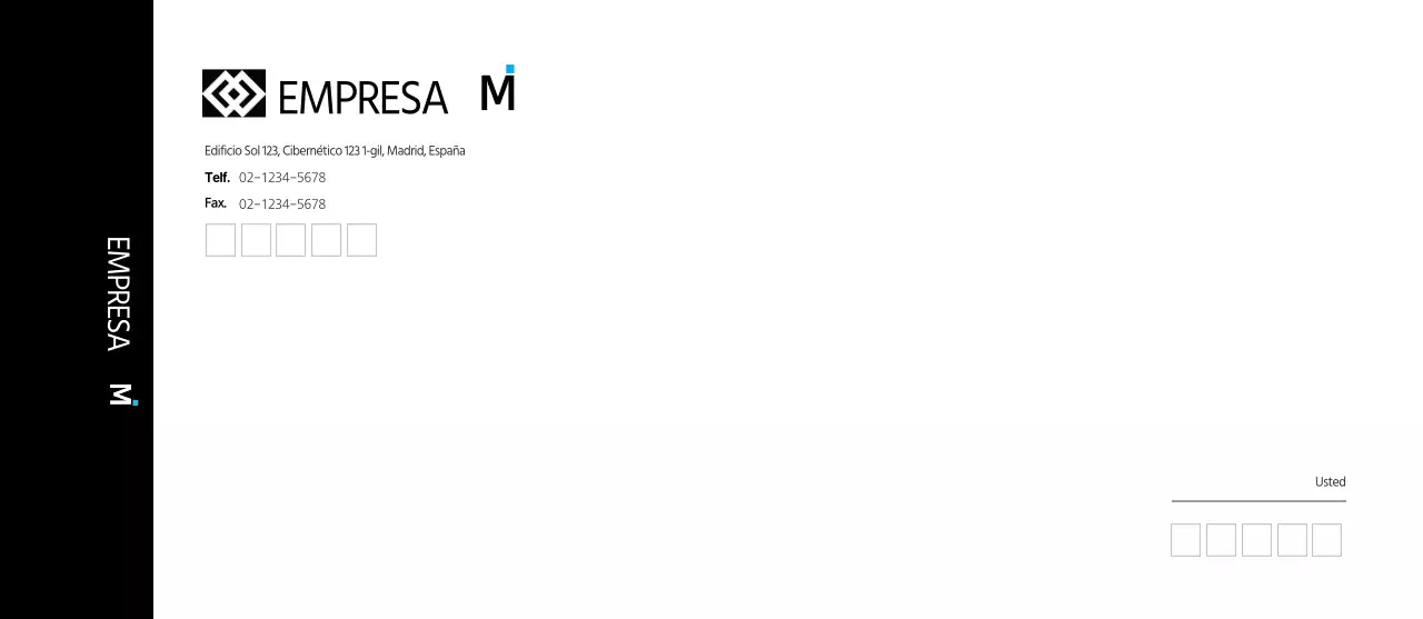 Sobres de color negro, sencillos, modernos y corporativos