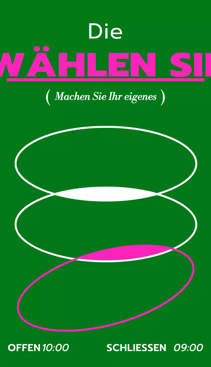 Hip-Konzept Editorial Shop Design mit weißen und rosa Linie Formen