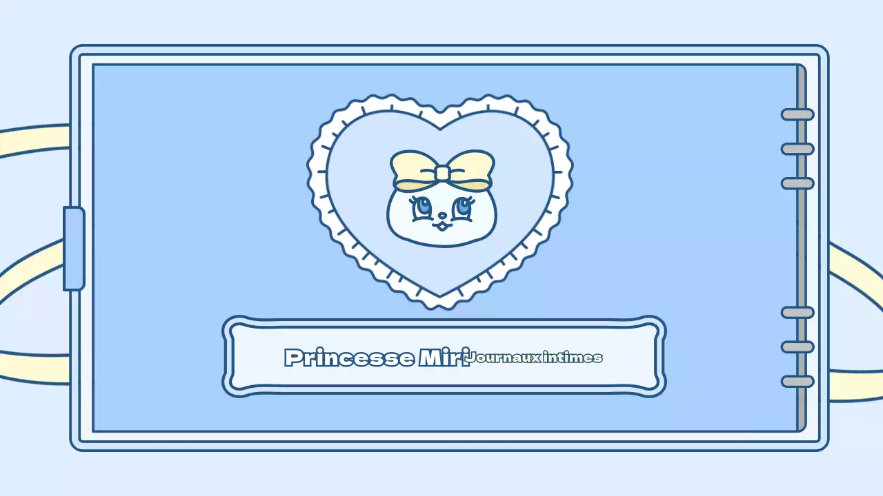 Kit de présentation d'un concept d'agenda mignon en bleu clair et vert