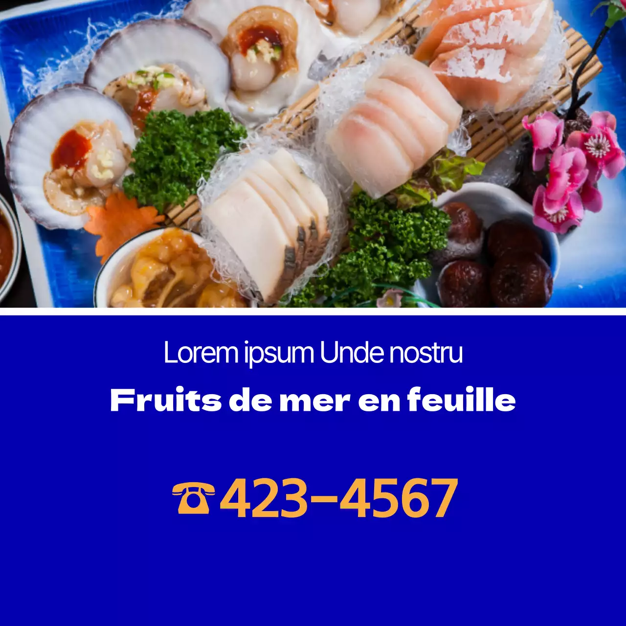 Fruits de mer en feuille