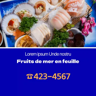 Fruits de mer en feuille