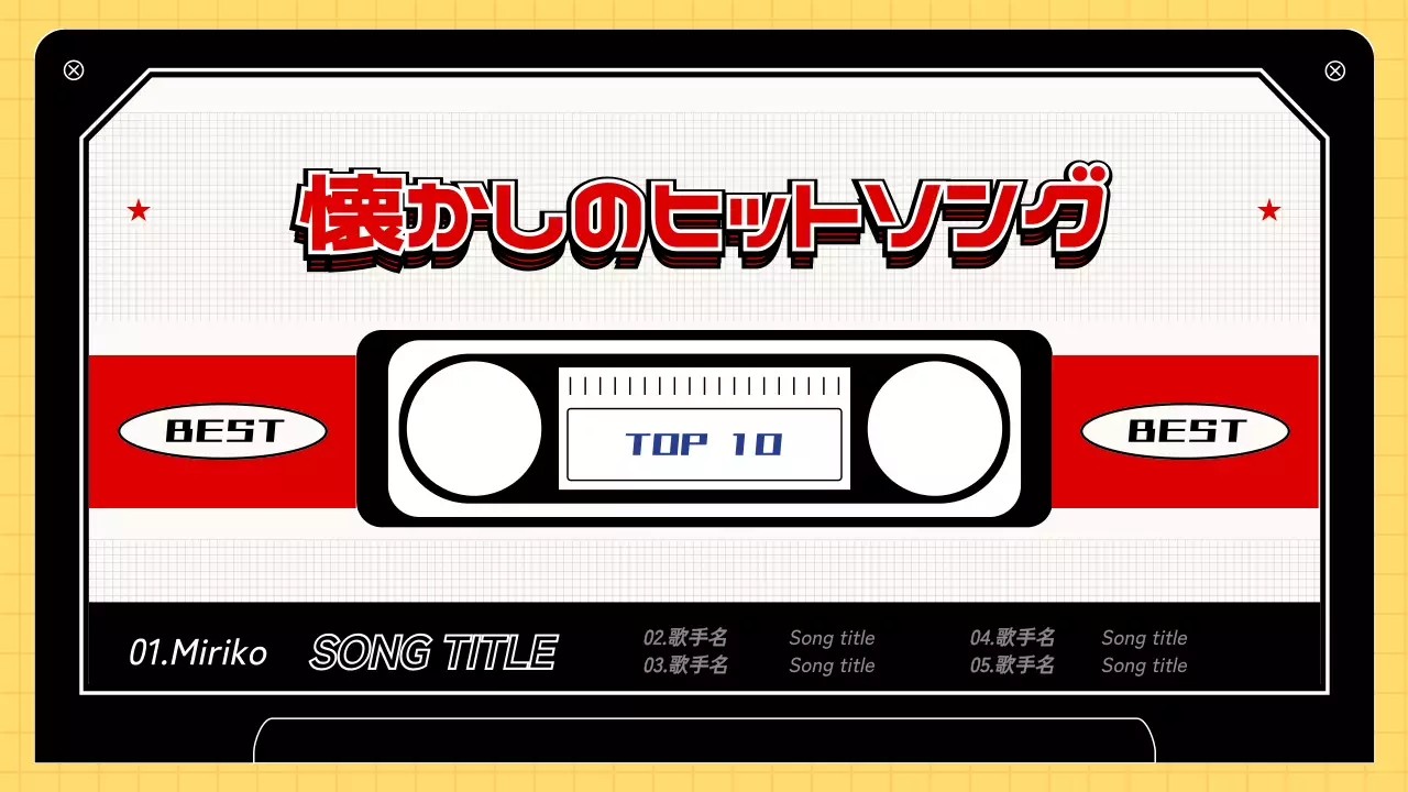 レトロなビデオテープをコンセプトにしたトップゴールヒット曲ランキングまとめ