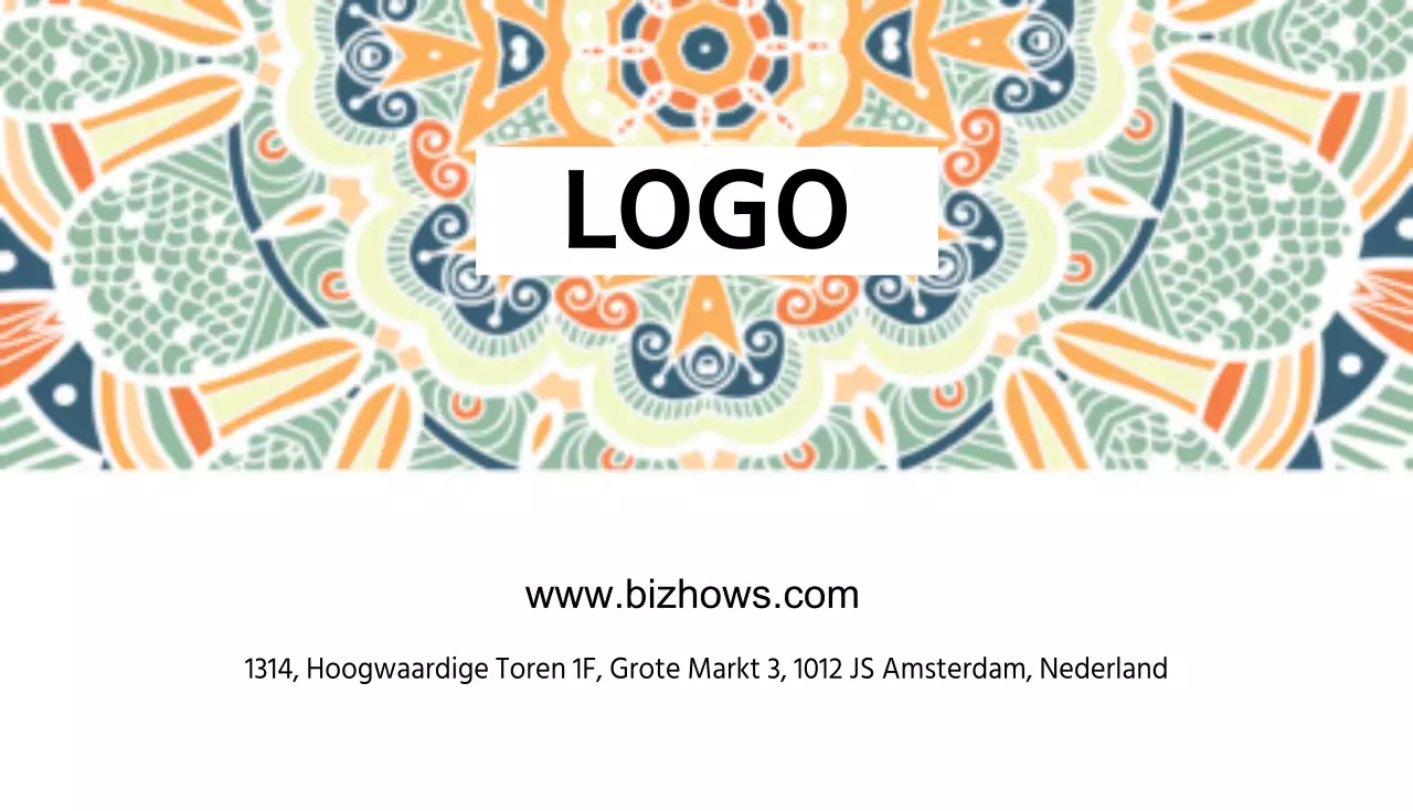 Eenvoudig zakelijk visitekaartje in limoengroen