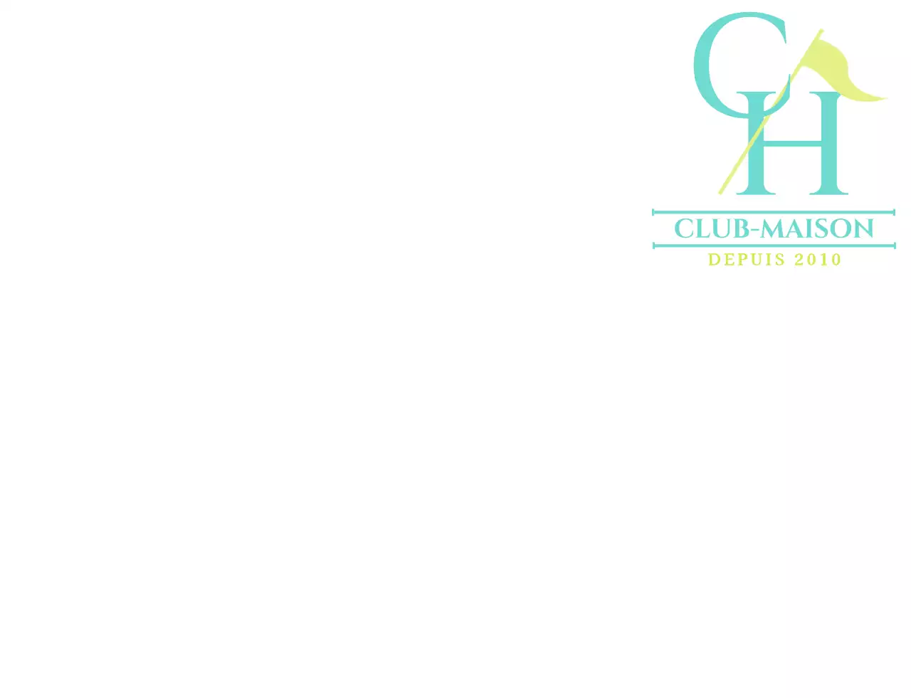 Un design simple et élégant pour les membres d'un club de golf, dans les tons menthe et chartreuse.