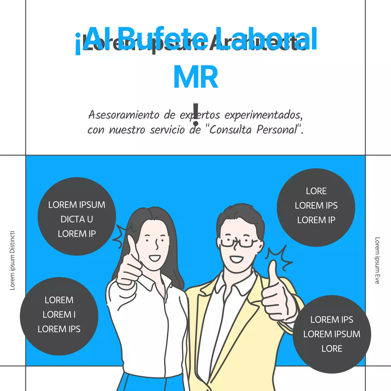 Ilustración sencilla en azul y limón Cuestiones de empleo Enmienda a la Ley de Igualdad de Género TarjetaNoticias