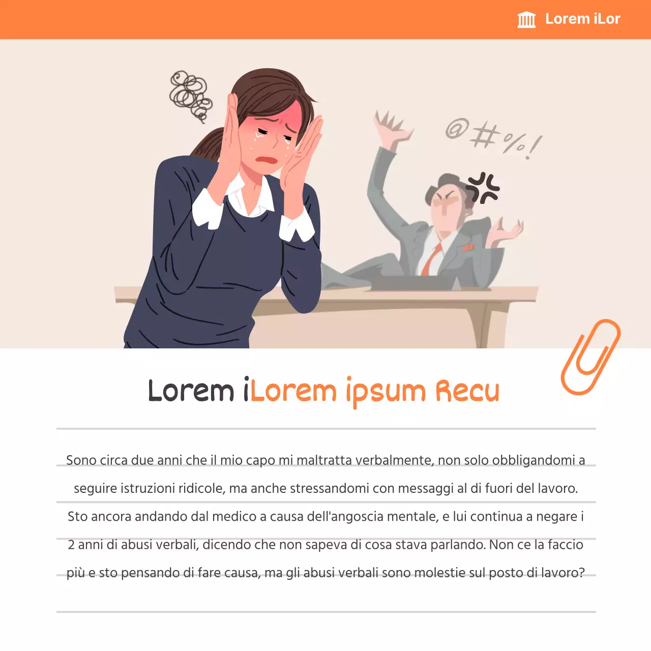 Carta di consulenza legale beige-arancioneNews