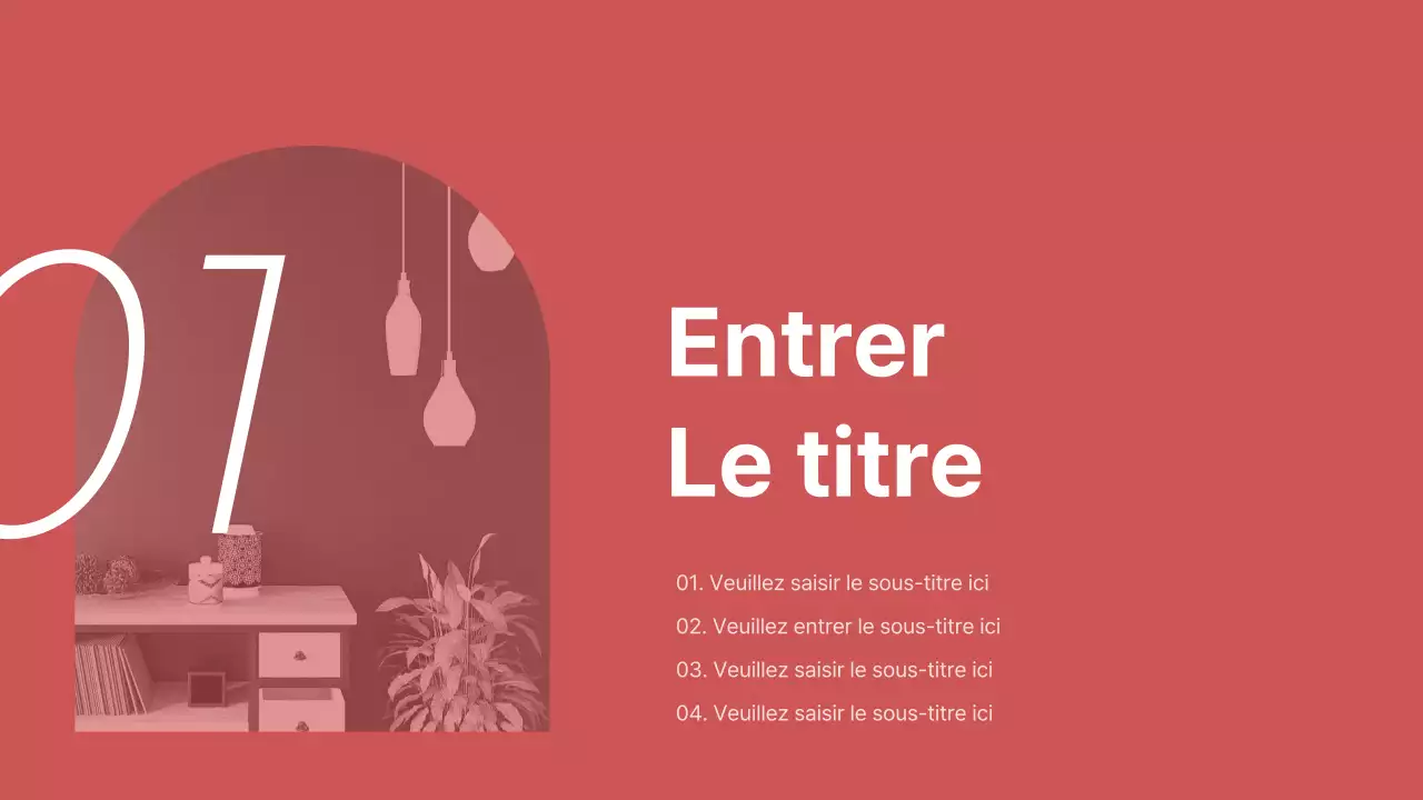 Présentation de différentes mises en page dans des tons rouges apaisants