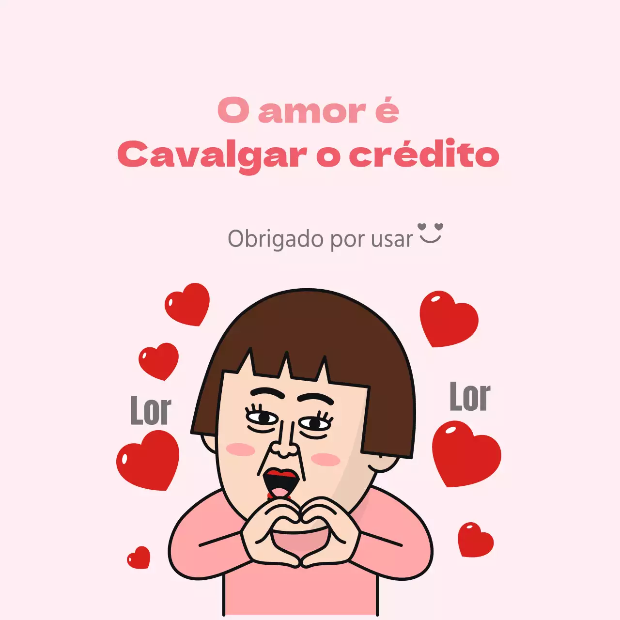 O amor anda nos créditos