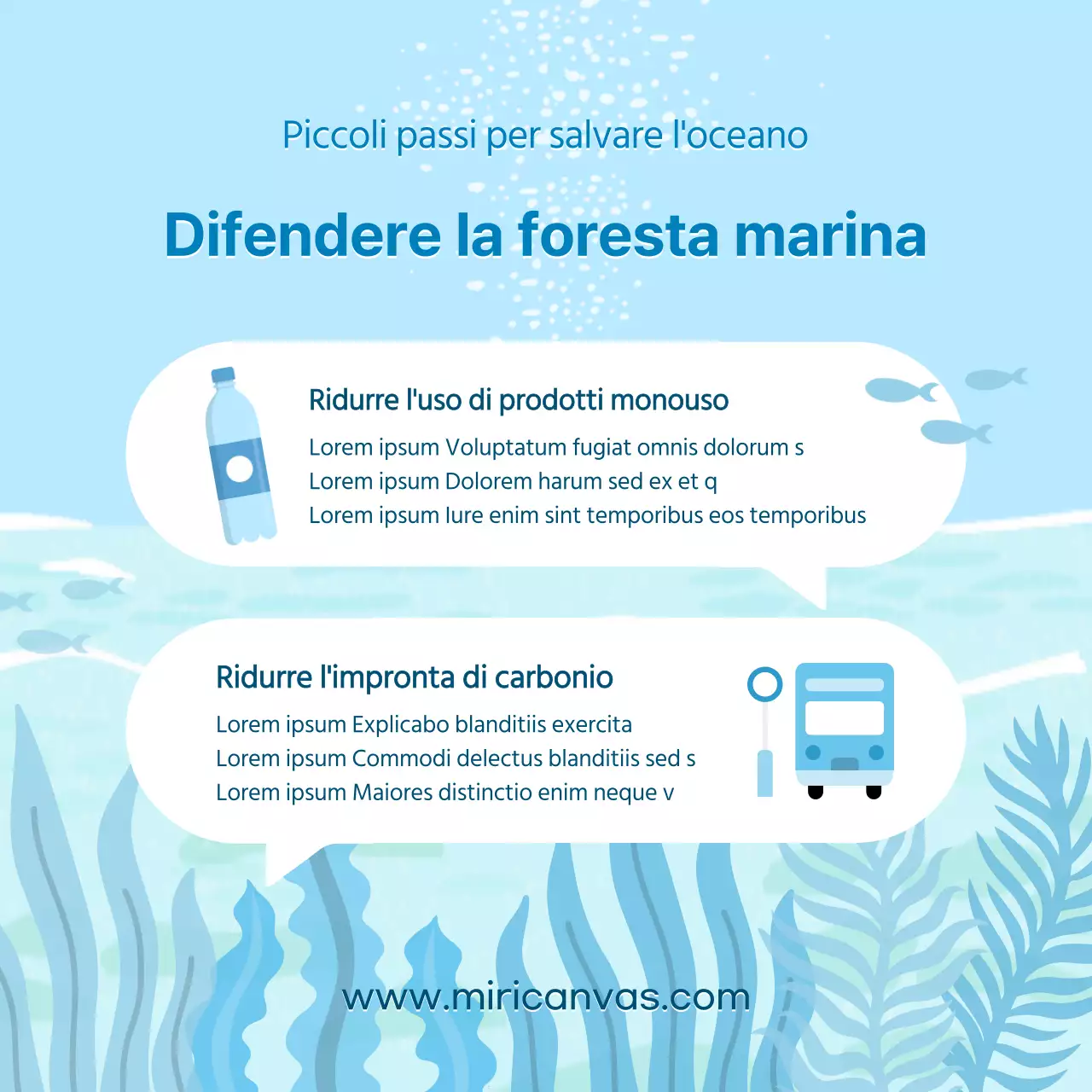 Cosa c'è nelle foreste oceaniche azzurre e nei canti di mare?