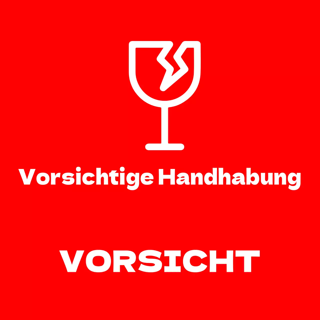 Vorsichtige Handhabung