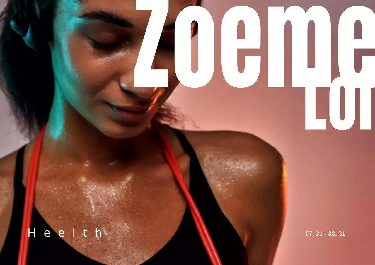 Horizontale poster met oranje sportfoto