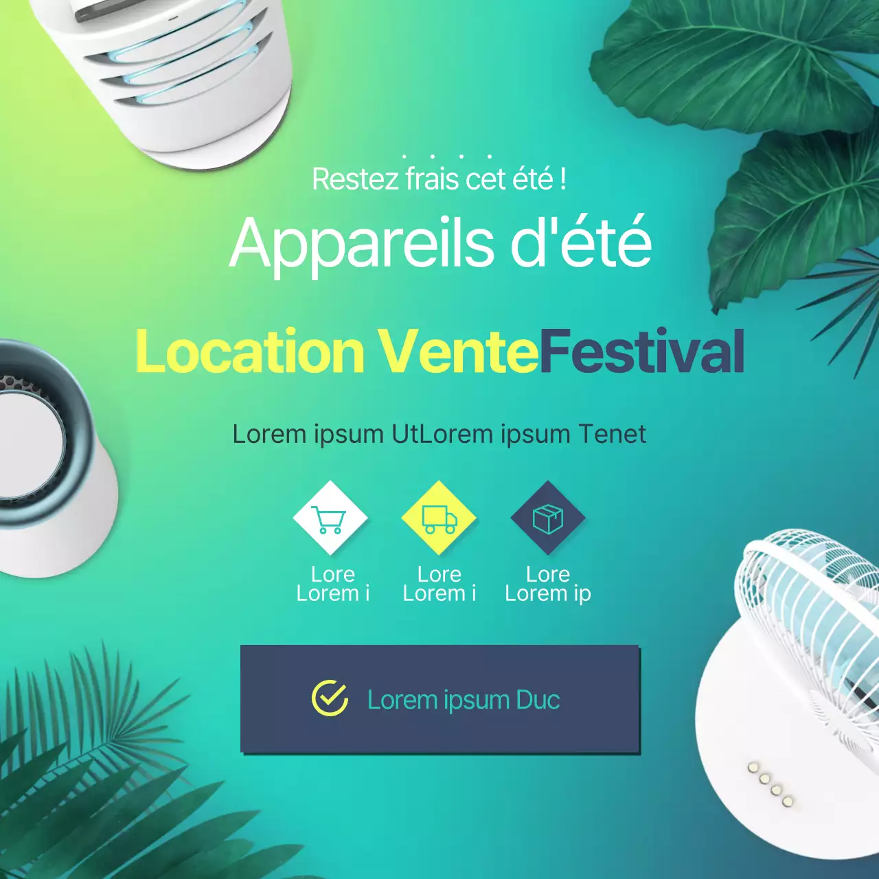 Réductions estivales sur la location d'appareils électroménagers