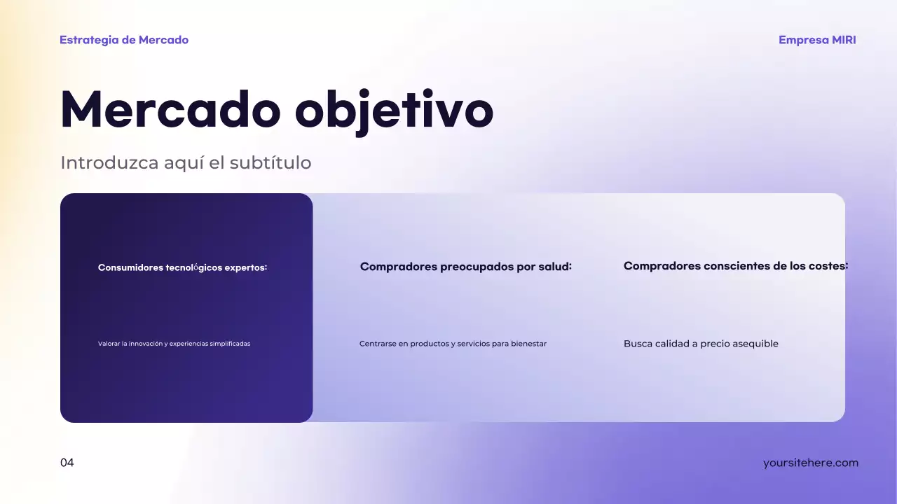 presentación de la estrategia moderna púrpura