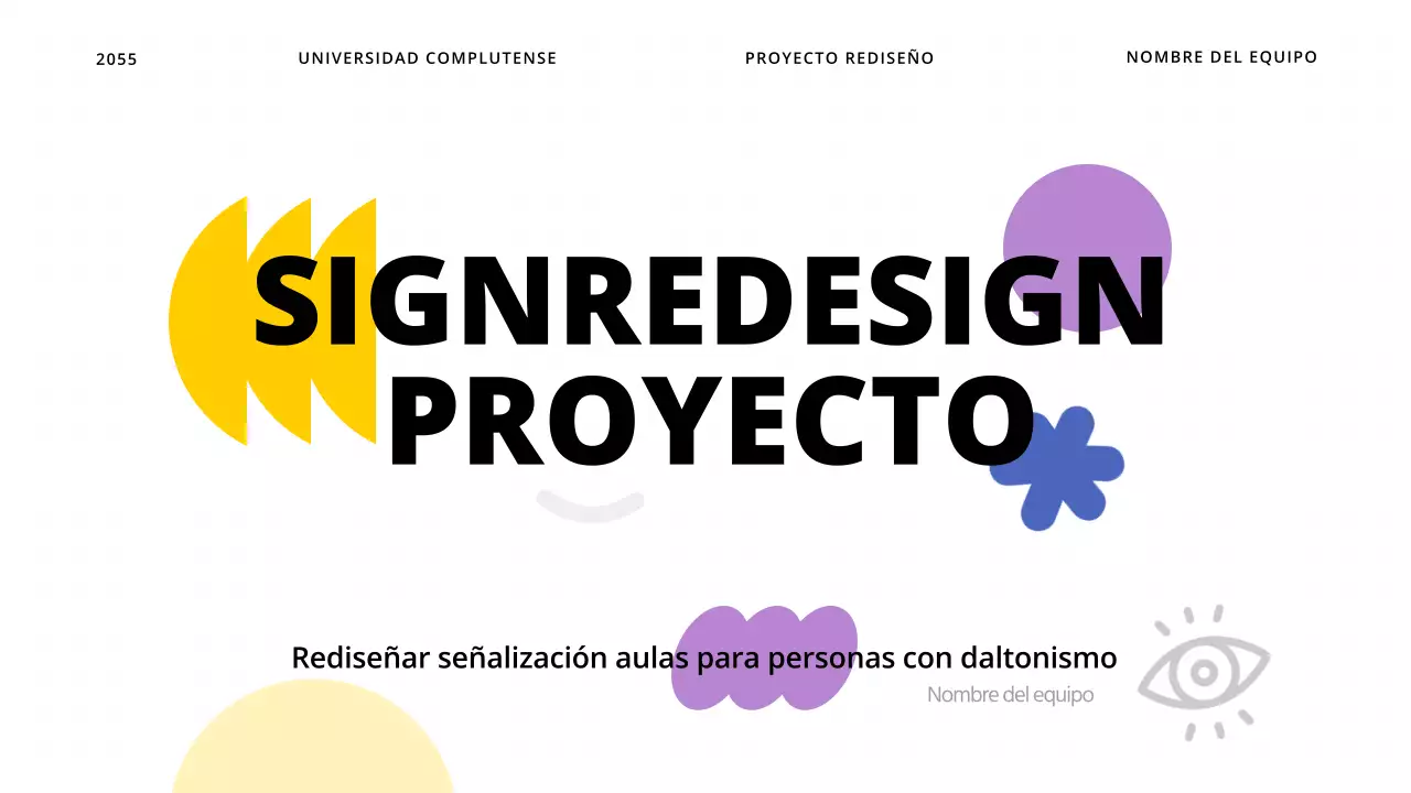 Un sencillo proyecto de diseño para daltónicos que utiliza formas con acentos amarillos
