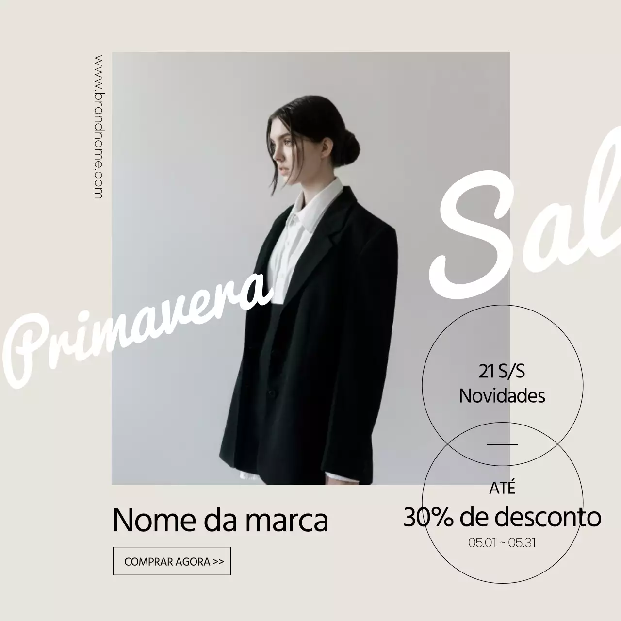 Centro comercial pop-up bege-preto