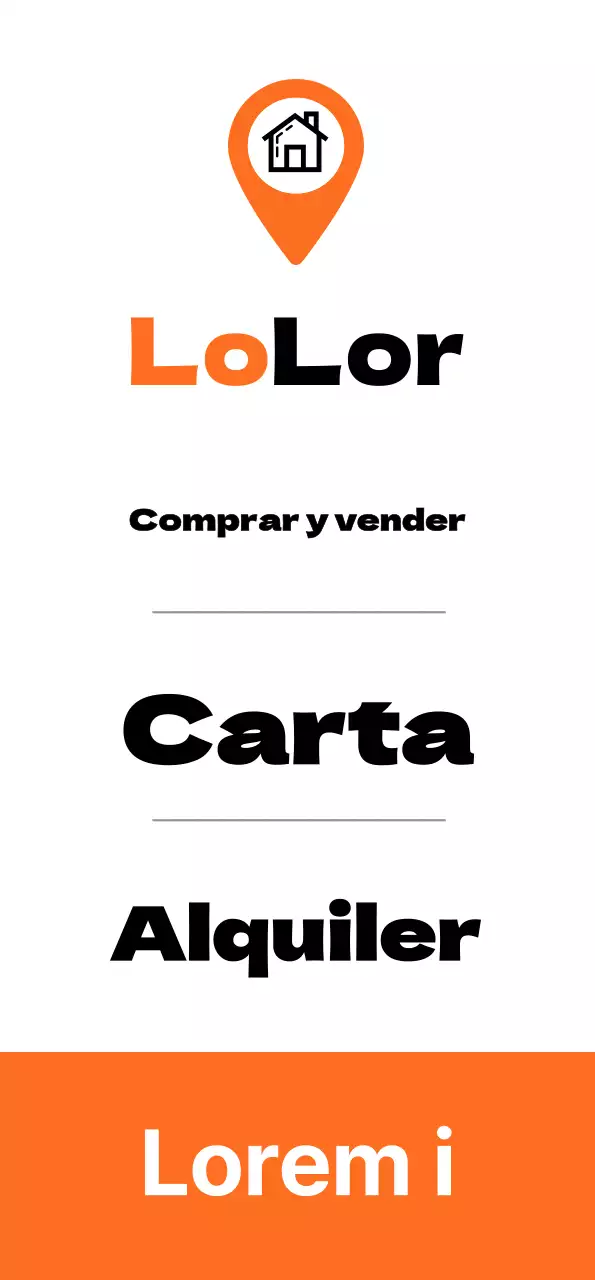 Pancartas de propiedad con puntos naranjas