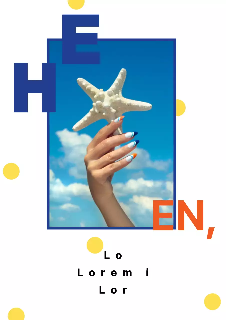 Promoot nail art met blauwe en rode nail art foto's