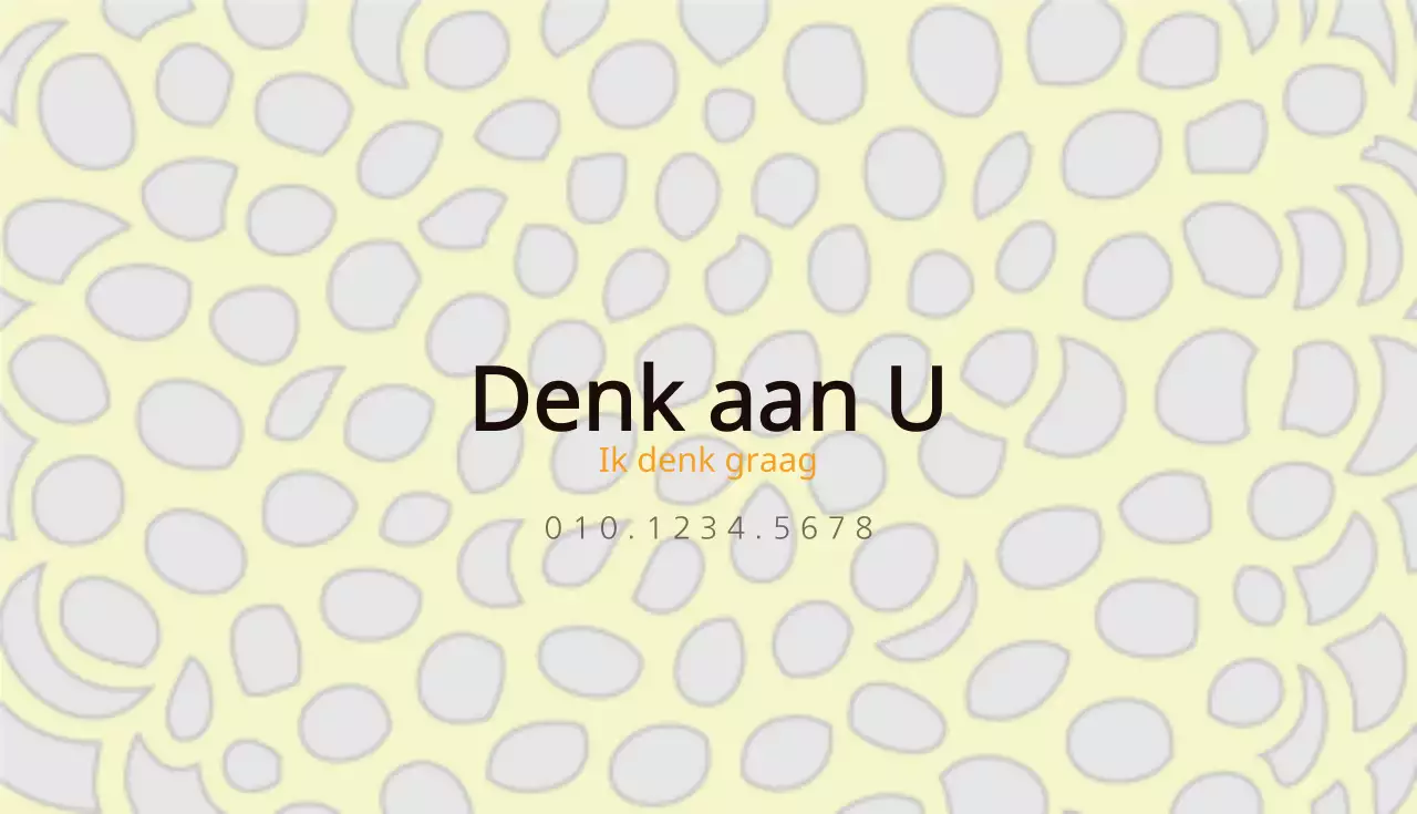 Denken aan U
