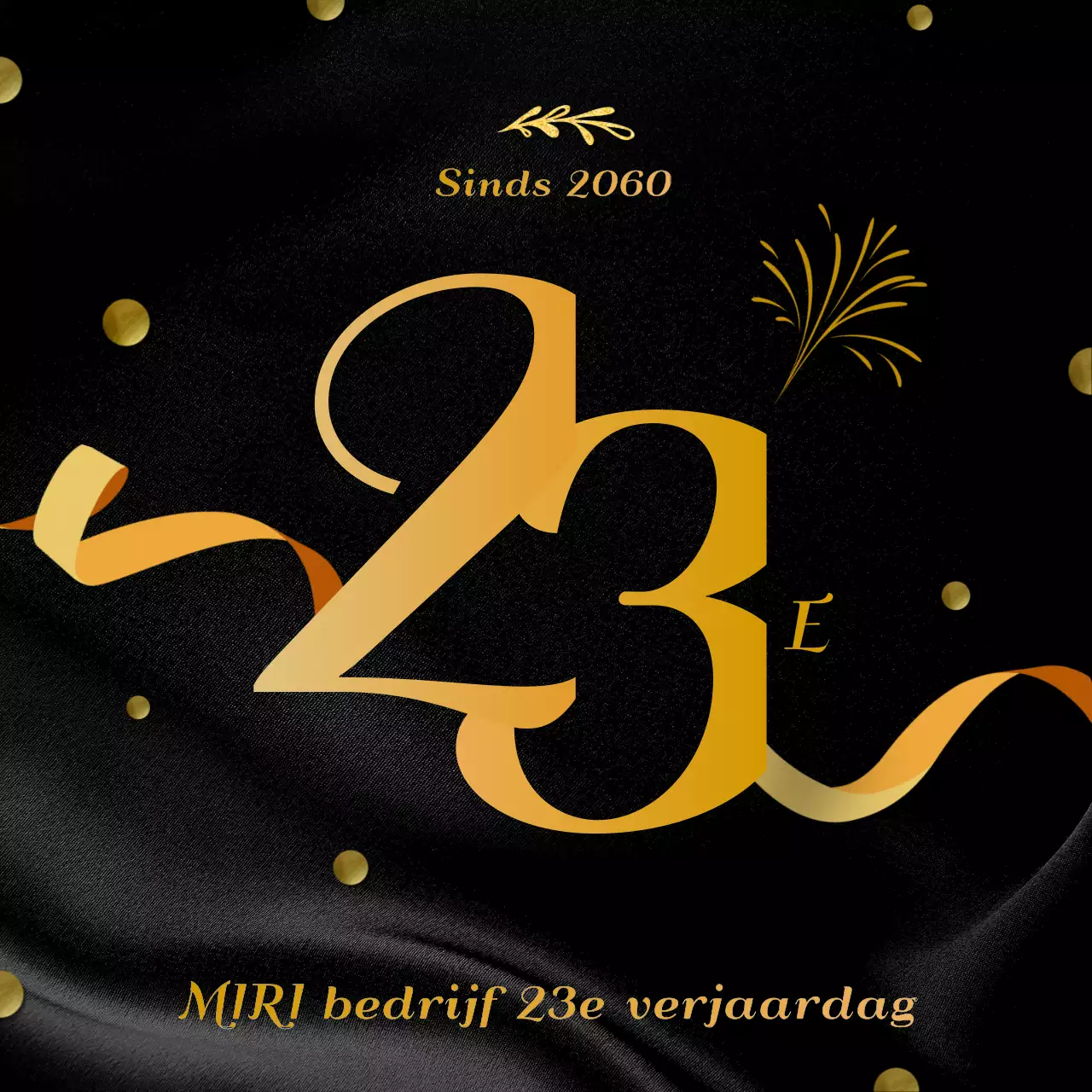 Bedrijfsverjaardag met zwart-bruin feestconcept