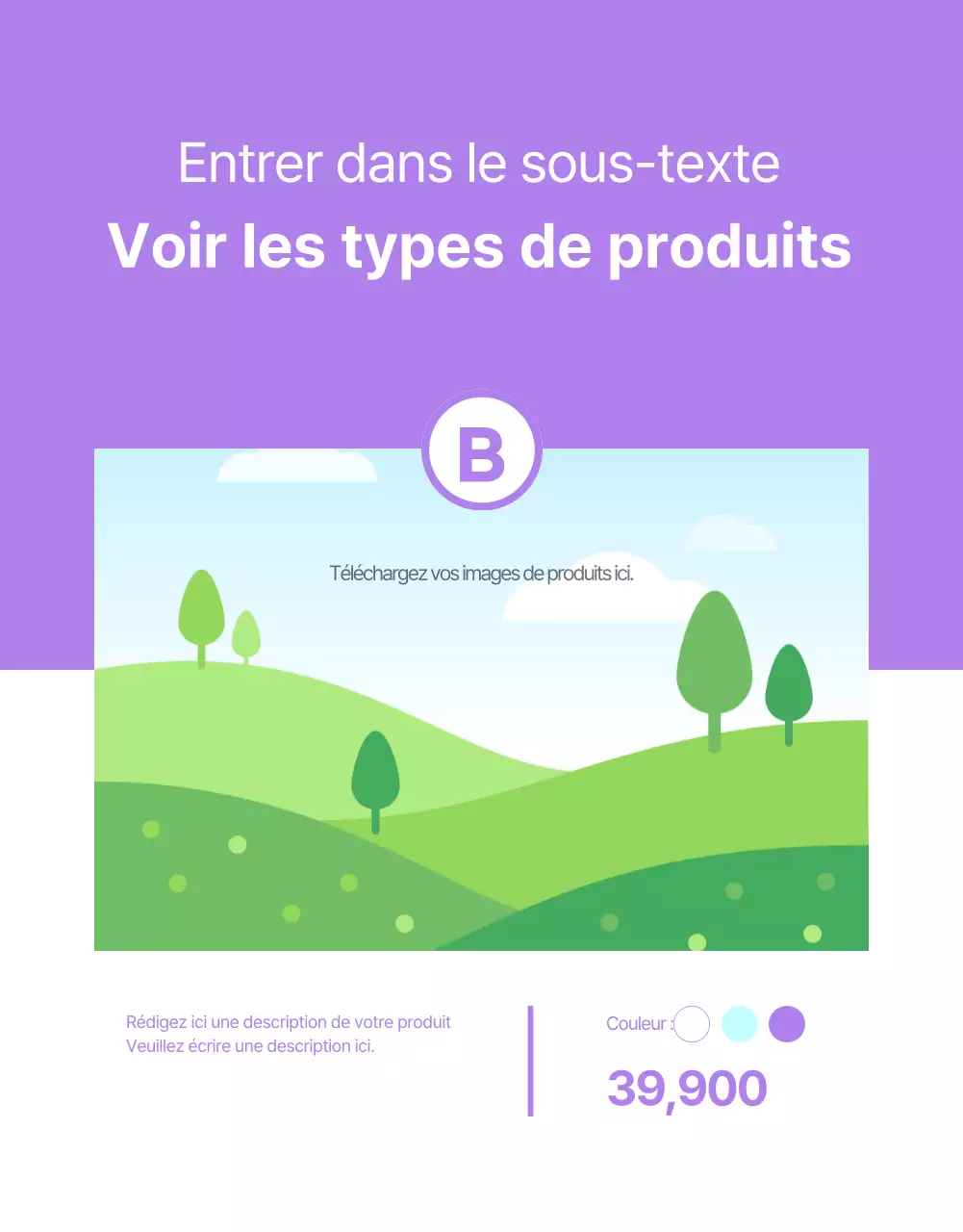 Présentation de base pour la vente de produits