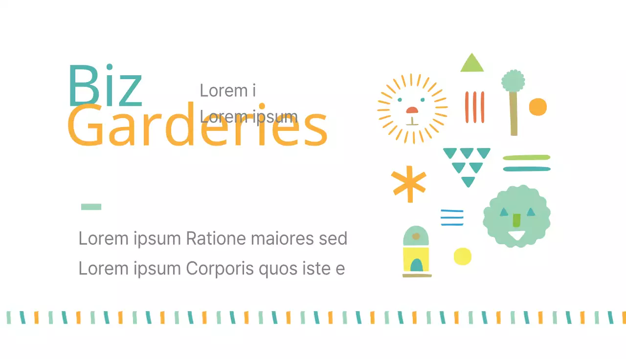 Carte de visite perlée pour enseignant de maternelle