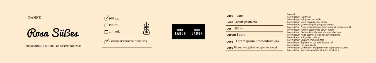 Beige Einfaches Diffusor-Set