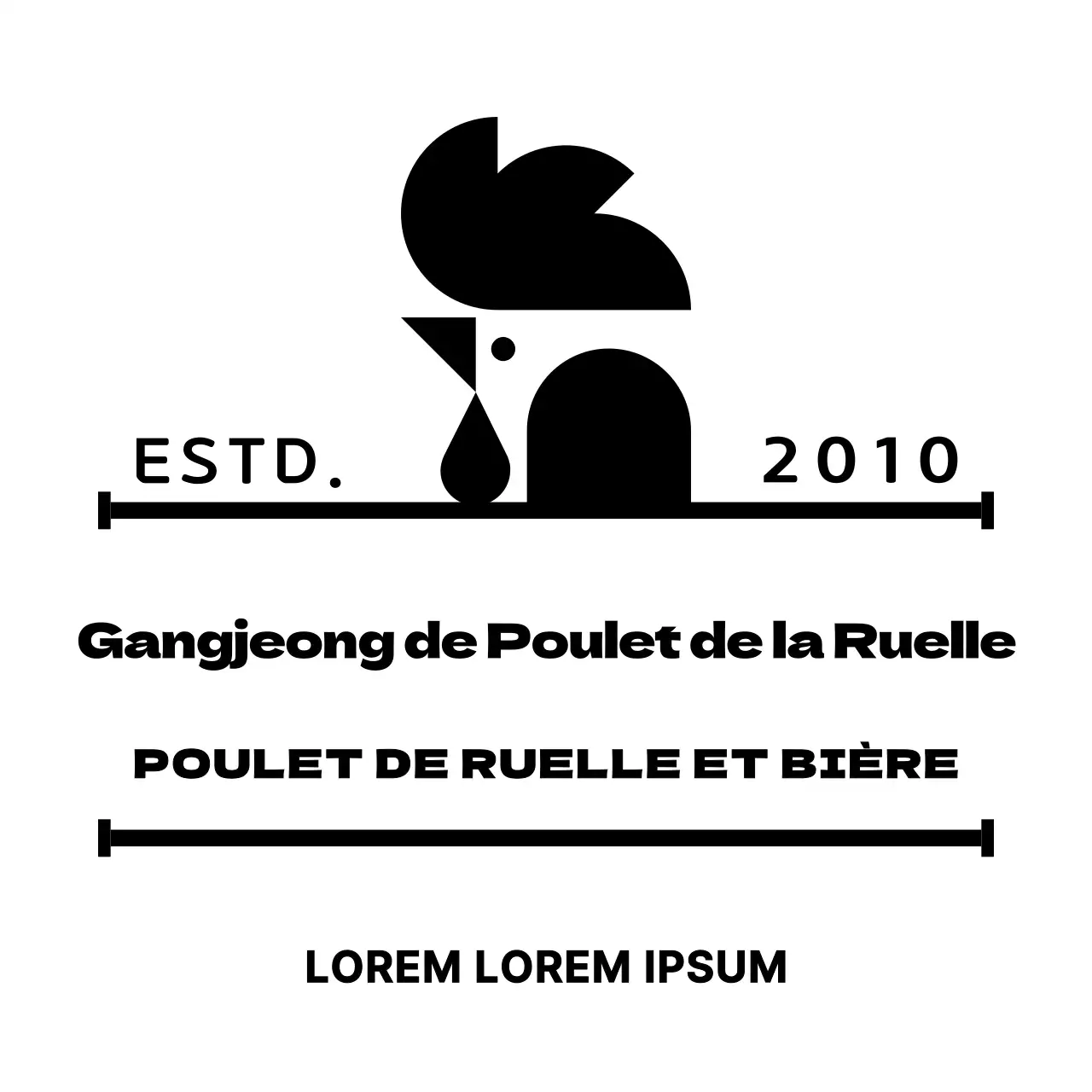 Promouvoir et informer avec un logo simple et épuré représentant un poulet