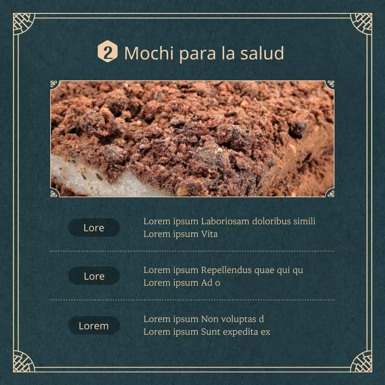 Pastel de arroz verde oscuro significado tarjetaNoticias diseño