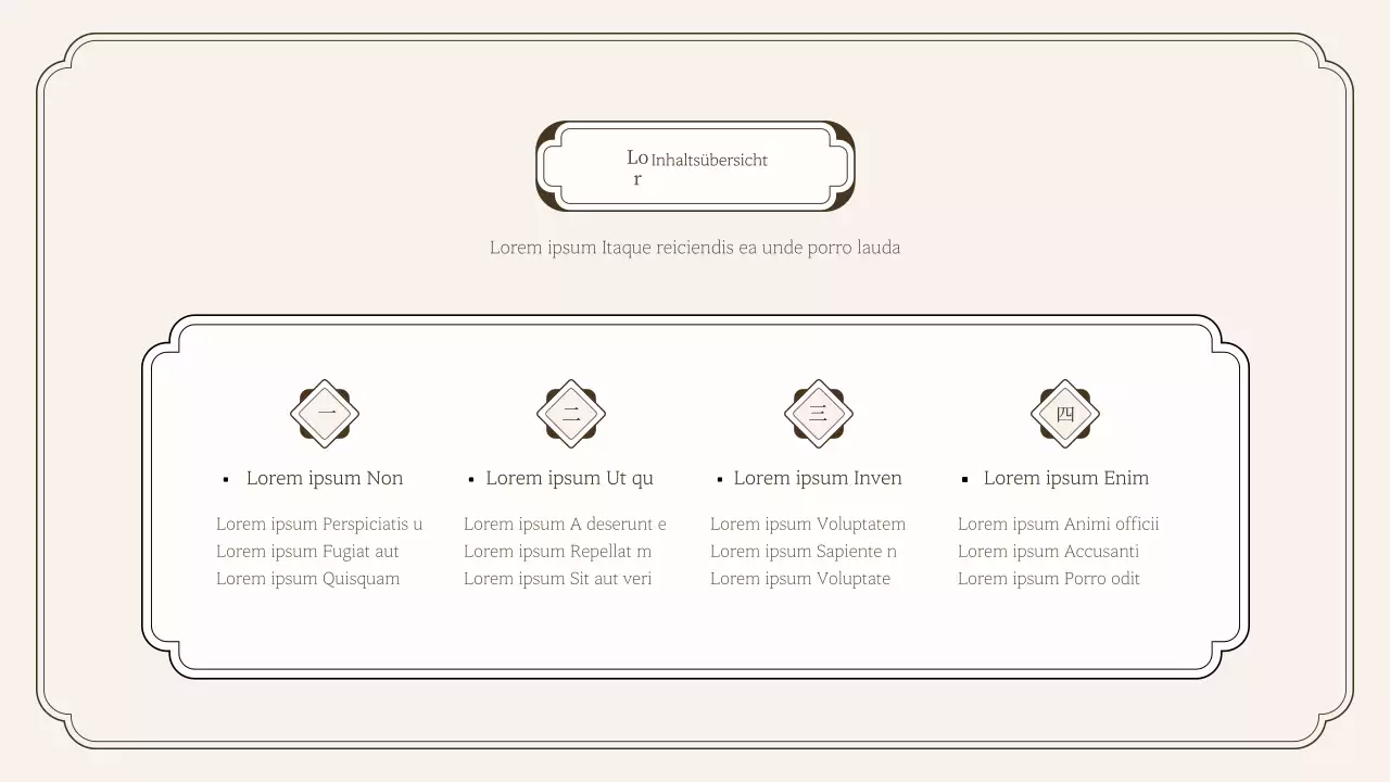 Einfaches Präsentationskit im orientalischen Stil