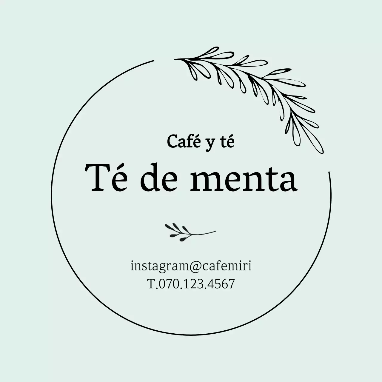 Mint Simple Illustration Cafe