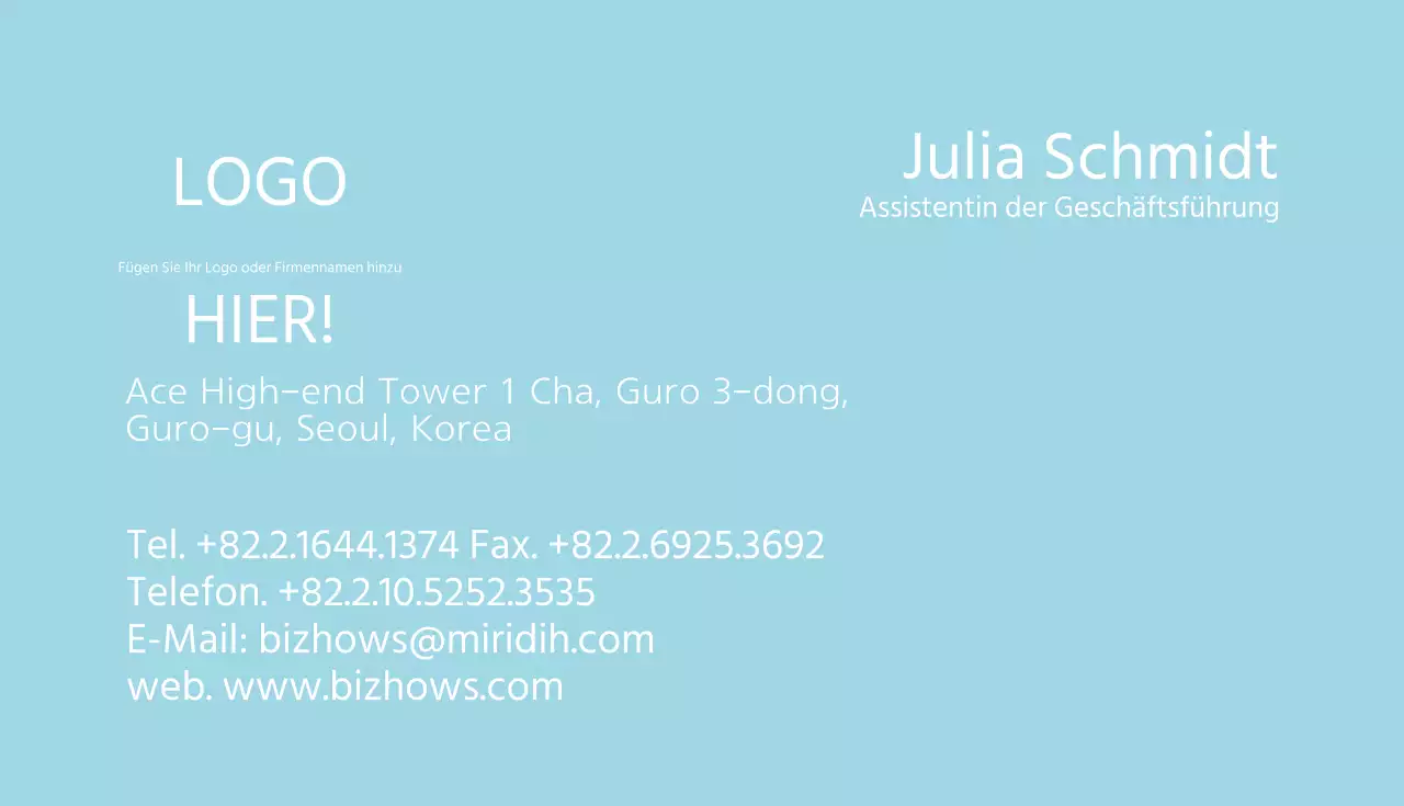 Standard-Visitenkarte