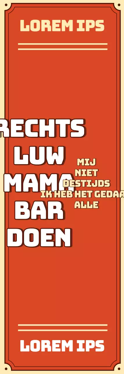 Vintage, old-school sign stijl banner met een rode achtergrond over schoolgeweld