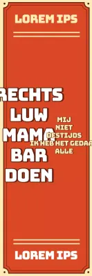 Vintage, old-school sign stijl banner met een rode achtergrond over schoolgeweld