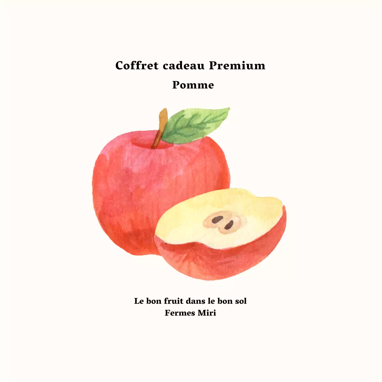 Autocollant cercle de pommes illustré