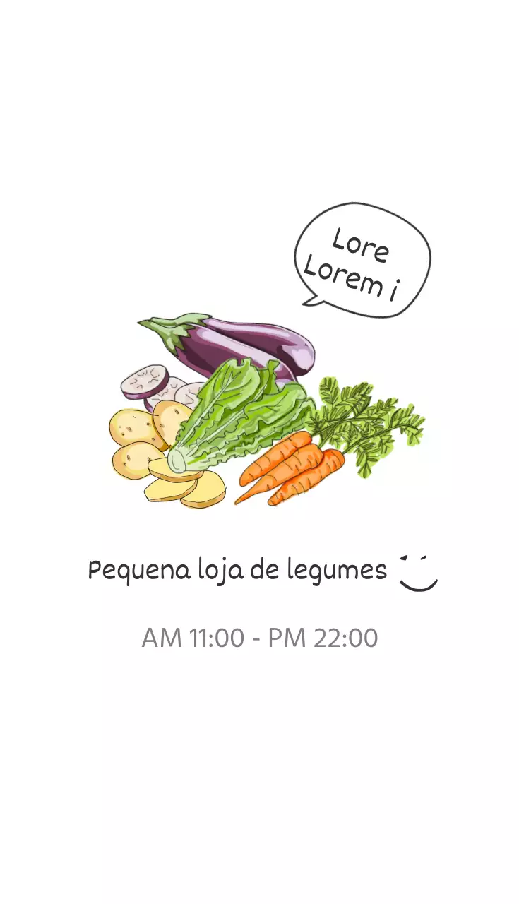 Pequena loja de legumes
