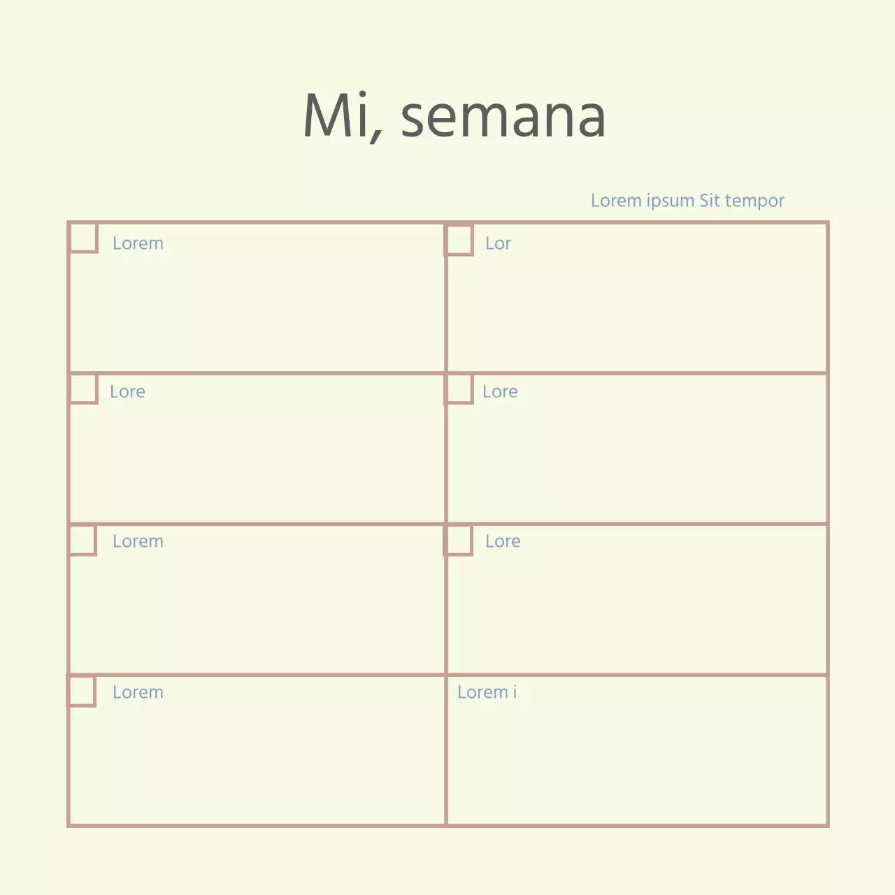 Agenda sencilla de líneas beige
